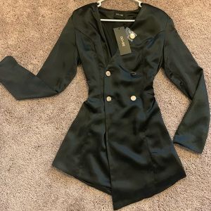 Vici collection silk blazer dress